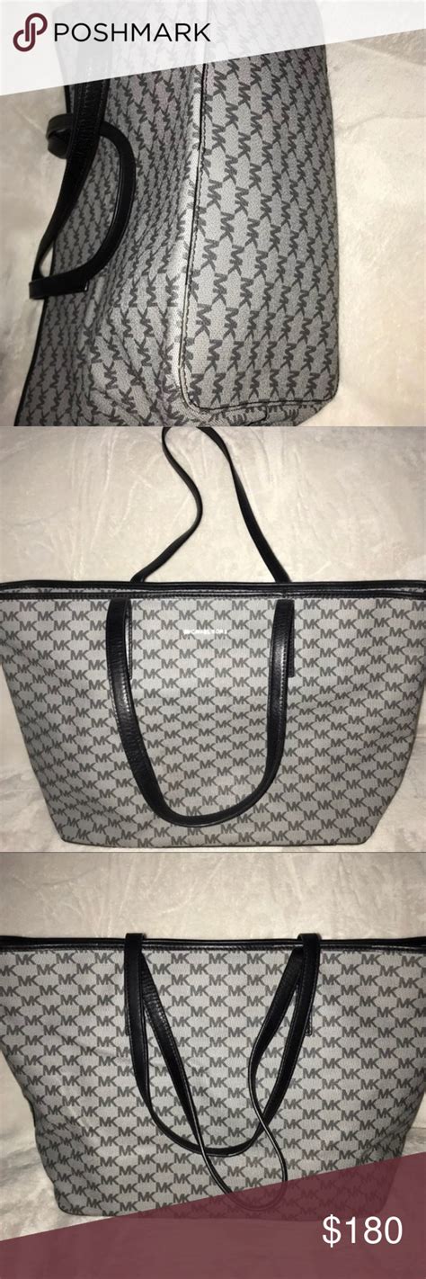 ebay michael kors emory black and gray tote|Black Michael Kors Tote .